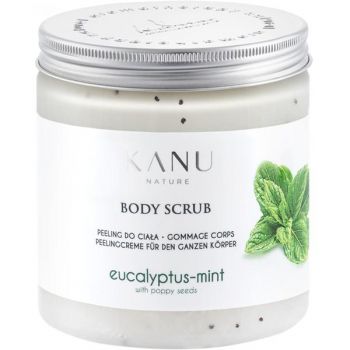 Exfoliant Corporal cu Menta, Eucalipt si Seminte de Mac - KANU Nature Body Scrub Eucalyptus-Mint with Poppy Seeds, 350 g