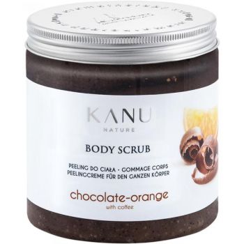 Exfoliant Corporal cu Portocale, Ciocolata si Cafea - KANU Nature Body Scrub Chocolate-Orange with Coffe, 350 g de firma original