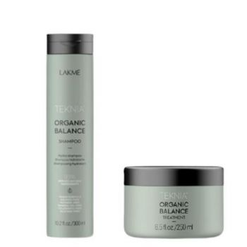 Set pentru hidratare intensiva, Lakme, Organic Balance Masca 250ml + Sampon 300ml