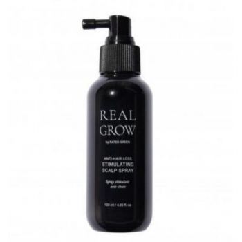 Spray stimulator pentru scalp Rated Green Real Grow Anti Hair Loss Stimulating, 120 ml