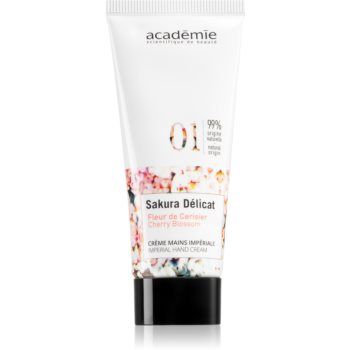 Académie Scientifique de Beauté Sakura Délicat Imperial Hand Cream cremă hidratantă pentru mâini și unghii cu vitamina E