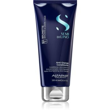 Alfaparf Milano Semi di Lino Brunette balsam nuanțator neutralizarea subtonurilor de alamă