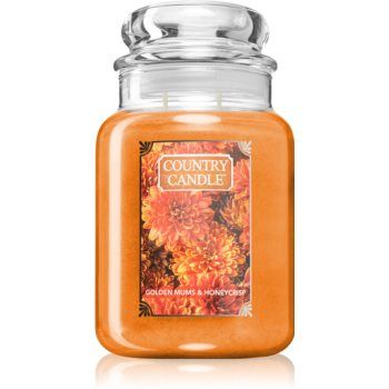 Country Candle Golden Mums & Honey Crisp lumânare parfumată