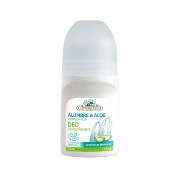 Deodorant Roll-on cu Alaun si Aloe Vera Fara Aluminiu sau Alcool Corpore Sano, 75 ml