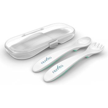 Nuvita Spoon and fork set tacâmuri intr- o cutie