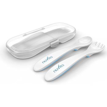 Nuvita Spoon and fork set tacâmuri intr- o cutie