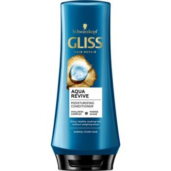 Balsam Hidratant cu Alge Marine si Complex de Hyaluron pentru Par Normal si Uscat - Schwarzkopf Gliss Aqua Revive Moisturizing Conditioner Hyaluron Complex + Marine Algae Normal to Dry Hair, 200 ml ieftin