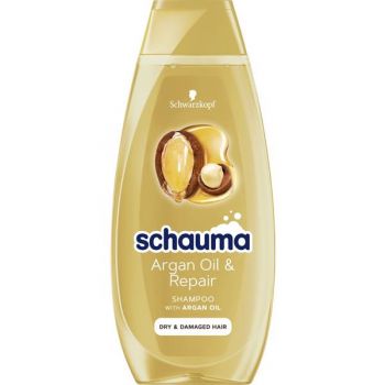 Sampon Reparator cu Ulei de Argan pentru Par Uscat si Deteriorat - Schwarzkopf Schauma Argan Oil & Repair Shampoo with Argan Oil Dry & Damaged Hair, 400 ml