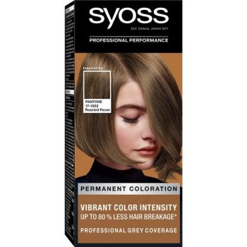 Vopsea de Par Permanenta Inspirata de Pantone - Syoss Professional Performance Permanent Coloration Inspired by Pantone 17-1052, nuanta 6_66 Roasted Pecan la reducere