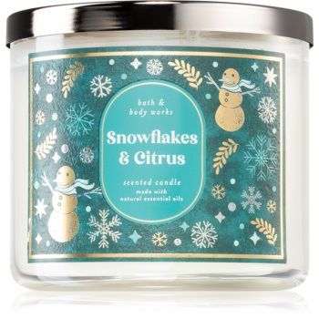 Bath & Body Works Snowflakes & Citrus lumânare parfumată