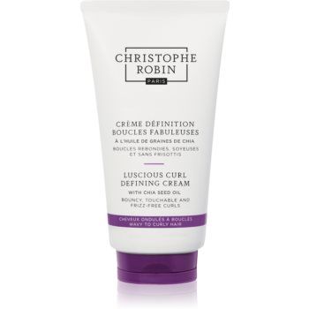 Christophe Robin Luscious Curl Defining Cream with Chia Seed Oil crema de netezire pentru par ondulat si cret
