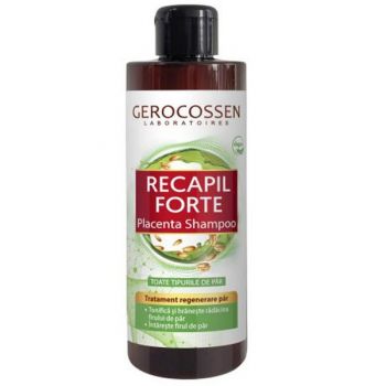 Sampon Tratament Regenerant cu Placenta pentru Toate Tipurile de Par Recapil Forte Gerocossen, 400 ml