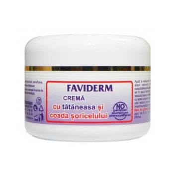 Crema cu Tataneasa si Coada Soricelului Faviderm Favisan, 50ml ieftina