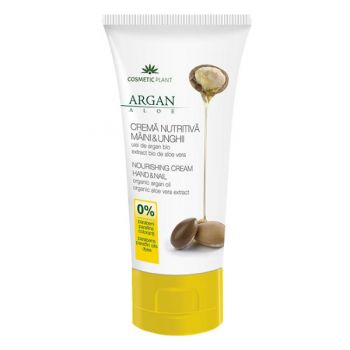 Crema Nutritiva pentru Maini si Unghii Argan Aloe Cosmetic Plant, 100ml ieftina