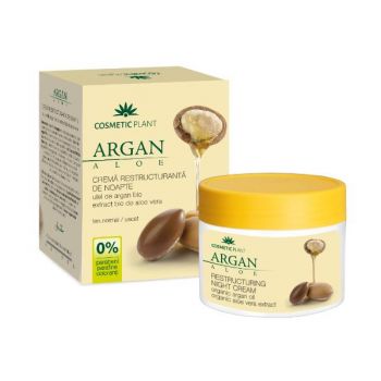 Crema Restructuranta de Noapte Argan Aloe Cosmetic Plant, 50ml de firma originala