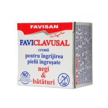 Crema Tip Unguent pentru Ingrijirea Pielii Ingrosate, Negi, Bataturi Faviclavusal Favisan, 10ml