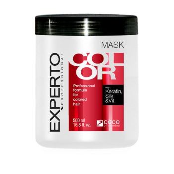 Masca de par pentru mentinerea culorii cu matase cheratina si vitamine Experto Professional 500 ml cod 4105 Masca de par pentru mentinerea culorii cu matase cheratina si vitamine Experto Professional 500 ml cod 4105