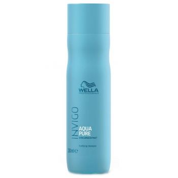 Sampon Purificator impotriva Excesului de Sebum - Wella Professionals Invigo Aqua Pure Purifying Shampoo, 250ml