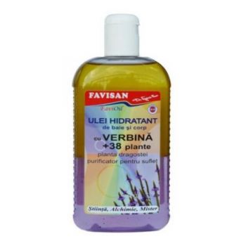Ulei Hidratant de Baie si Corp cu Verbina si 38 Plante Favioil Favisan, 300ml
