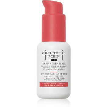 Christophe Robin Regenerating Serum with Prickly Pear Oil ser regenerator pentru par uscat, deteriorat si tratat chimic