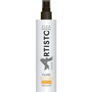 Fluid restaurator pentru par cu extract de seminte de floarea soarelui si ulei de argan Elea Professional Artisto, 300 ml ieftin