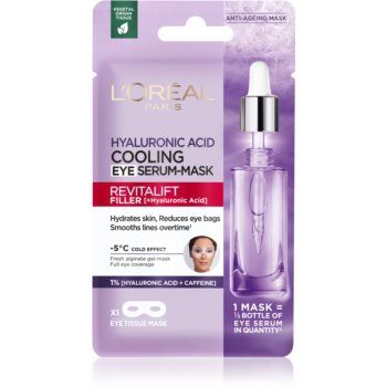 L’Oréal Paris Revitalift Filler Mască textilă cu efect de iluminare și hidratare pentru ochi