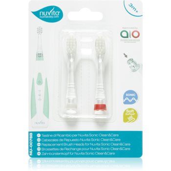 Nuvita Sonic Clean&Care Replacement Brush Heads Capete de schimb pentru baterie sonic periuta de dinti pentru bebeluși