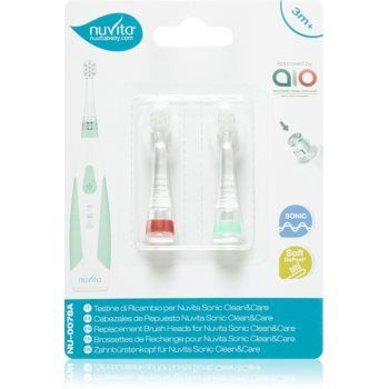 Nuvita Sonic Clean&Care Replacement Brush Heads Capete de schimb pentru baterie sonic periuta de dinti pentru bebeluși