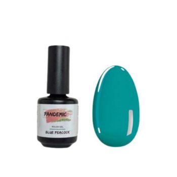 Oja semipermanenta Polish Gel Blue Peacock-Albastru, 12ml de firma originala