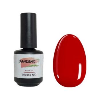 Oja Semipermanenta Polish Gel Deluxe Red-Rosu, 12 ml ieftina