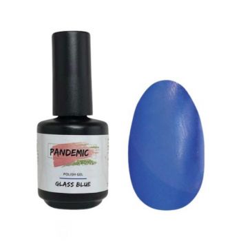 Oja Semipermanenta Polish Gel Glass Blue Albastru Translucid, 12 ml