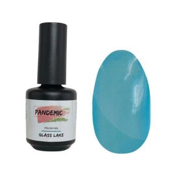 Oja Semipermanenta Polish Gel Glass Lake Albastru Deschis Translucid, 12 ml de firma originala