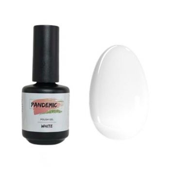 Oja Semipermanenta Polish Gel White Alb, 12 ml de firma originala