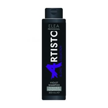 Sampon anti yellow pentru par blond Violet Elea Professional Artisto, 300 ml ieftin