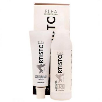 Vopsea crema pentru sprancene si gene Elea Professional Artisto Color, 5.7 Maro clasic, 65ml de firma originala