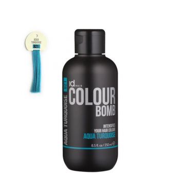 Tratament de colorare IdHAIR Colour Bomb - 821 Aqua Turquoise, 250ml de firma original