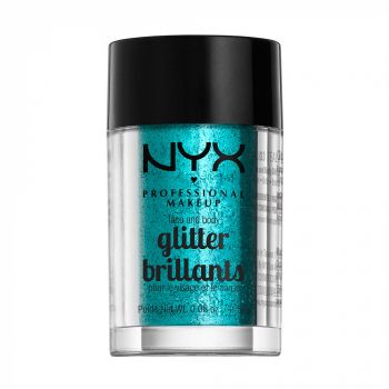 Sclipici pentru fata si corp NYX Professional Face Body Glitter Teal, 2.5 g