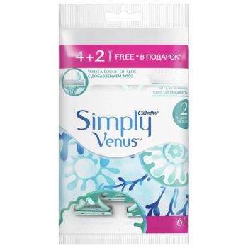 Aparat de Ras cu 2 Lame - Gillette Simply Venus 2, 6 buc ieftina