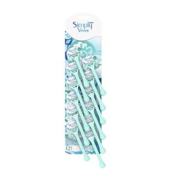 Aparat de Ras cu 2 Lame - Gillette Venus Simply 2, 12 buc