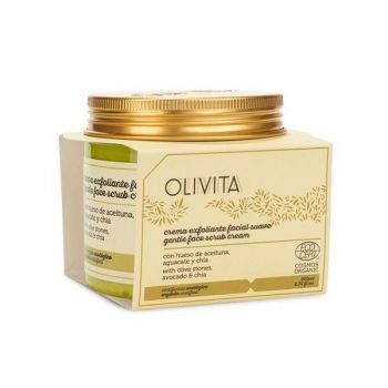 Crema delicata exfolianta, pentru fata, gama Olivita, certificare Ecocert Cosmos Organic, La Chinata, 200ml