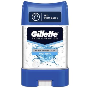 Deodorant Antiperspirant Gel Stick - Gillette Cool Wave Anti-White Marks, 70 ml la reducere