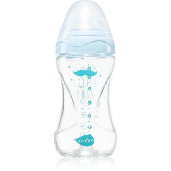 Nuvita Glass bottle Blue biberon pentru sugari