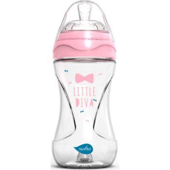 Nuvita Glass bottle Pink biberon pentru sugari