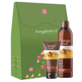 Set cadou femei, ingrijire par, cu extract de ulei de argan Set cadou femei, ingrijire par, cu extract de ulei de argan
