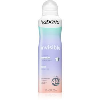Babaria Deodorant Invisible spray anti-perspirant impotriva petelor albe si galbene