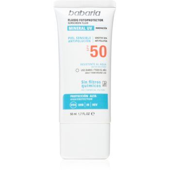 Babaria Sun Face fluid protector fără filtre chimice faciale ieftina