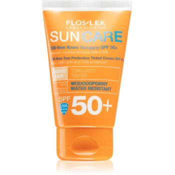 FlosLek Laboratorium Sun Care Derma Beach crema protectoare cu efect de tonifiere pentru ten gras și mixt