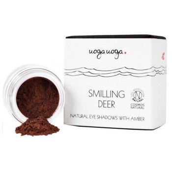 Fard de ochi natural, vegan cu chihlimbar. Potrivit si pentru sprancene deschise, Smiling, Deer, Uoga Uoga, 1g