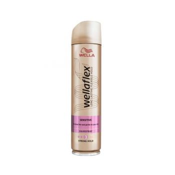 Fixativ fara Parfum cu Fixare Puternica - Wella Wellaflex Hairspray Sensitive Strong Hold, 250 ml de firma original
