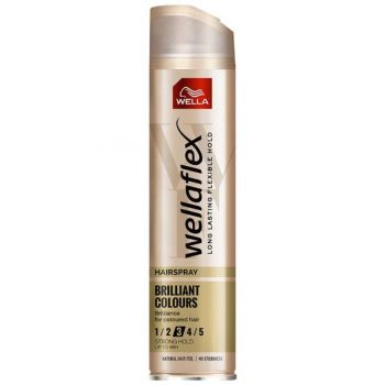 Fixativ pentru Parul Vopsit cu Fixare Puternica - Wella Wellaflex Hairspray Brilliant Colors Strong Hold, 250 ml ieftin